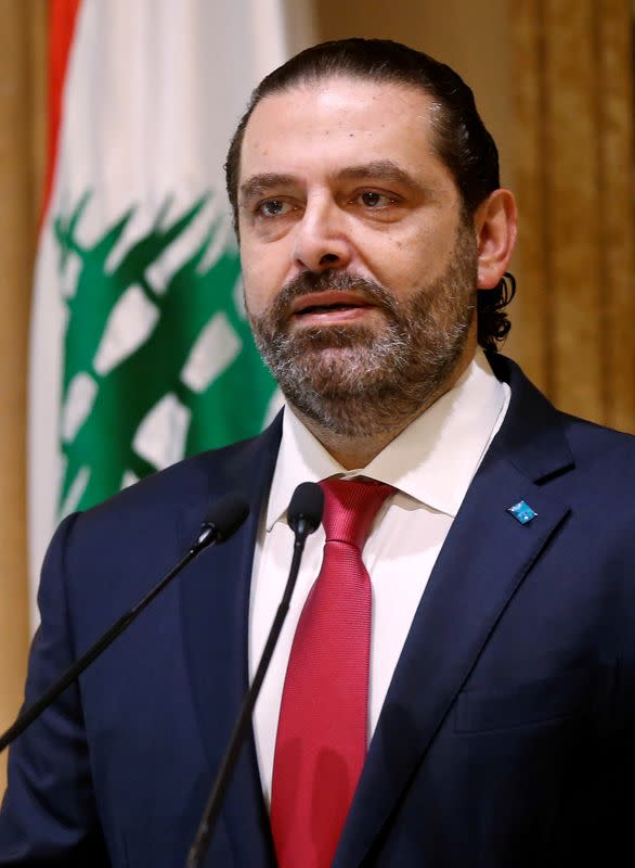 FILE PHOTO: Lebanon's Prime Minister Saad al-Hariri speaks during a news conference in Beirut