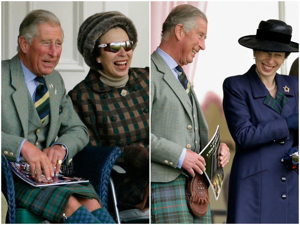 Prince Charles and Princess Anne at the Braemar Royal Highland Gathering on September 5, 2009;  Prince Charles and Princess Anne at the Braemar Highland Games on September 4, 2010.