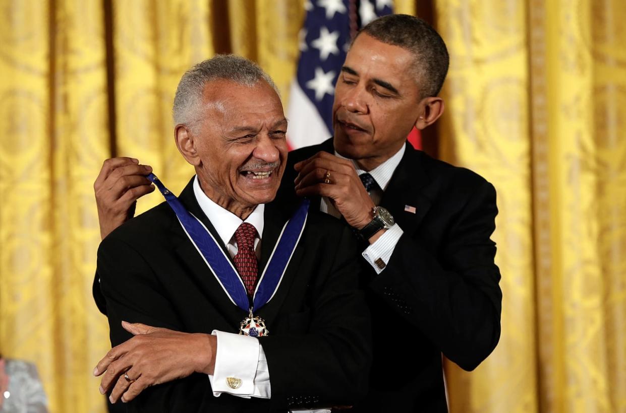 Image: President Barack Obama awards the Presidential Medal of Freedom to C.T. Vivian in the East Room at the White House. (Win McNamee / Getty Images file)