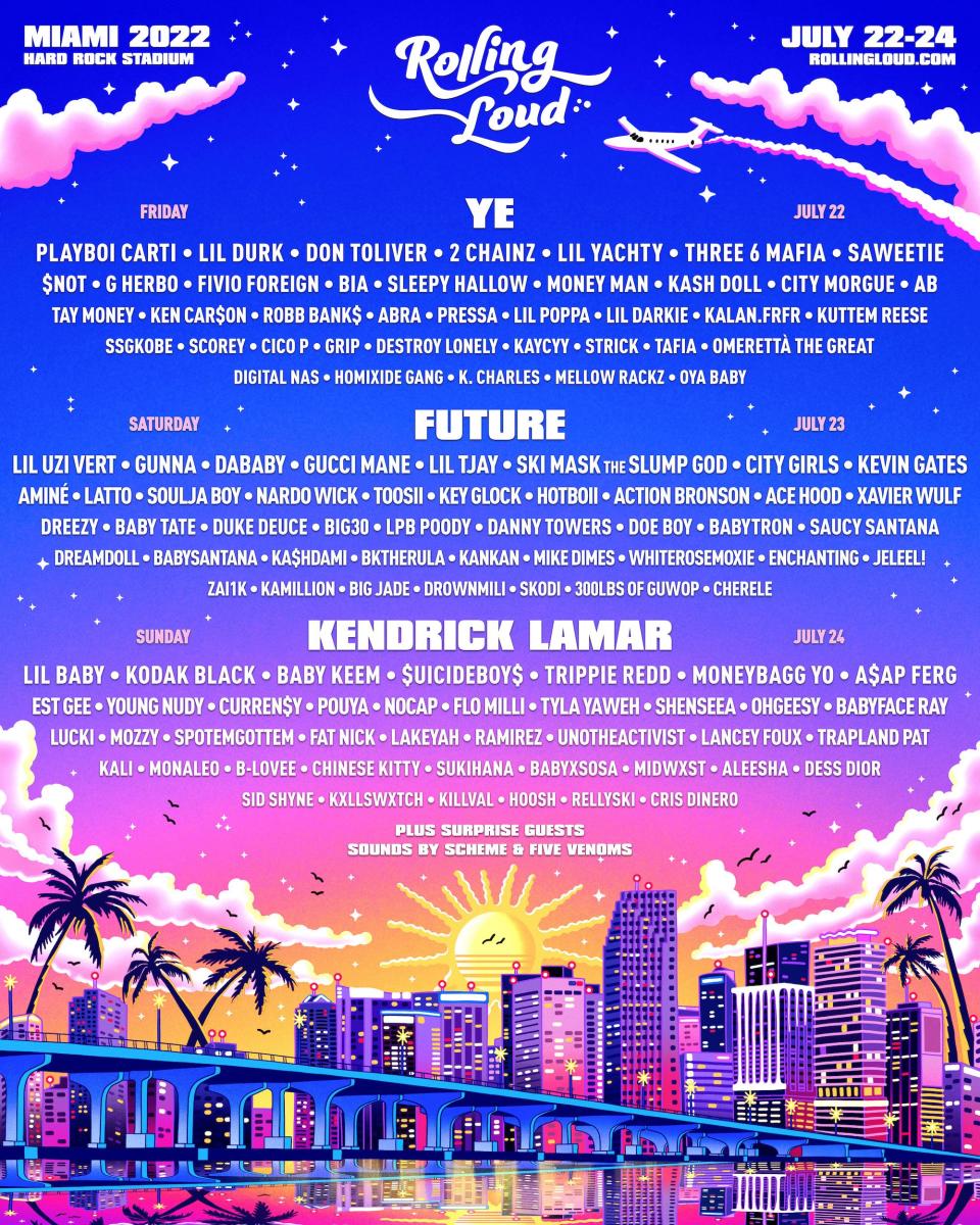 Rolling Loud 2022 Music Festival Flyer