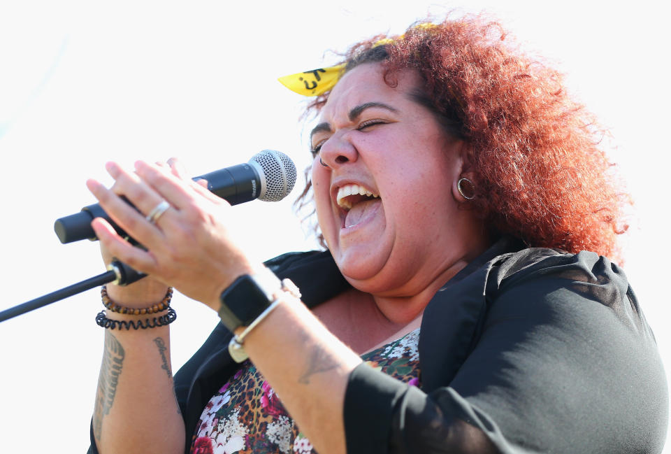 When Casey broke down on stage she knew enough was enough. Photo: Getty Images 