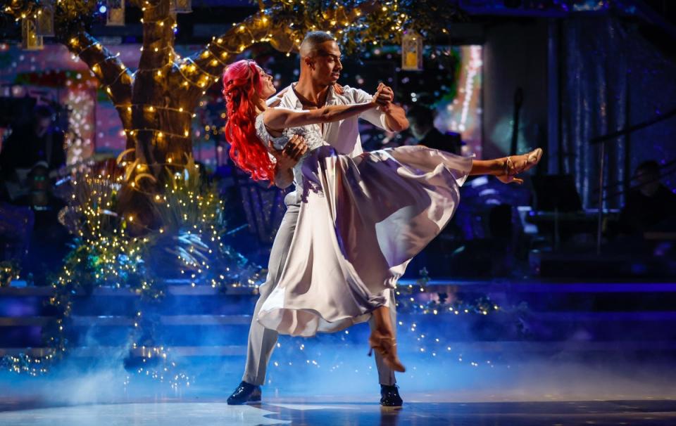 West and partner Dianne Buswell (BBC/Guy Levy)