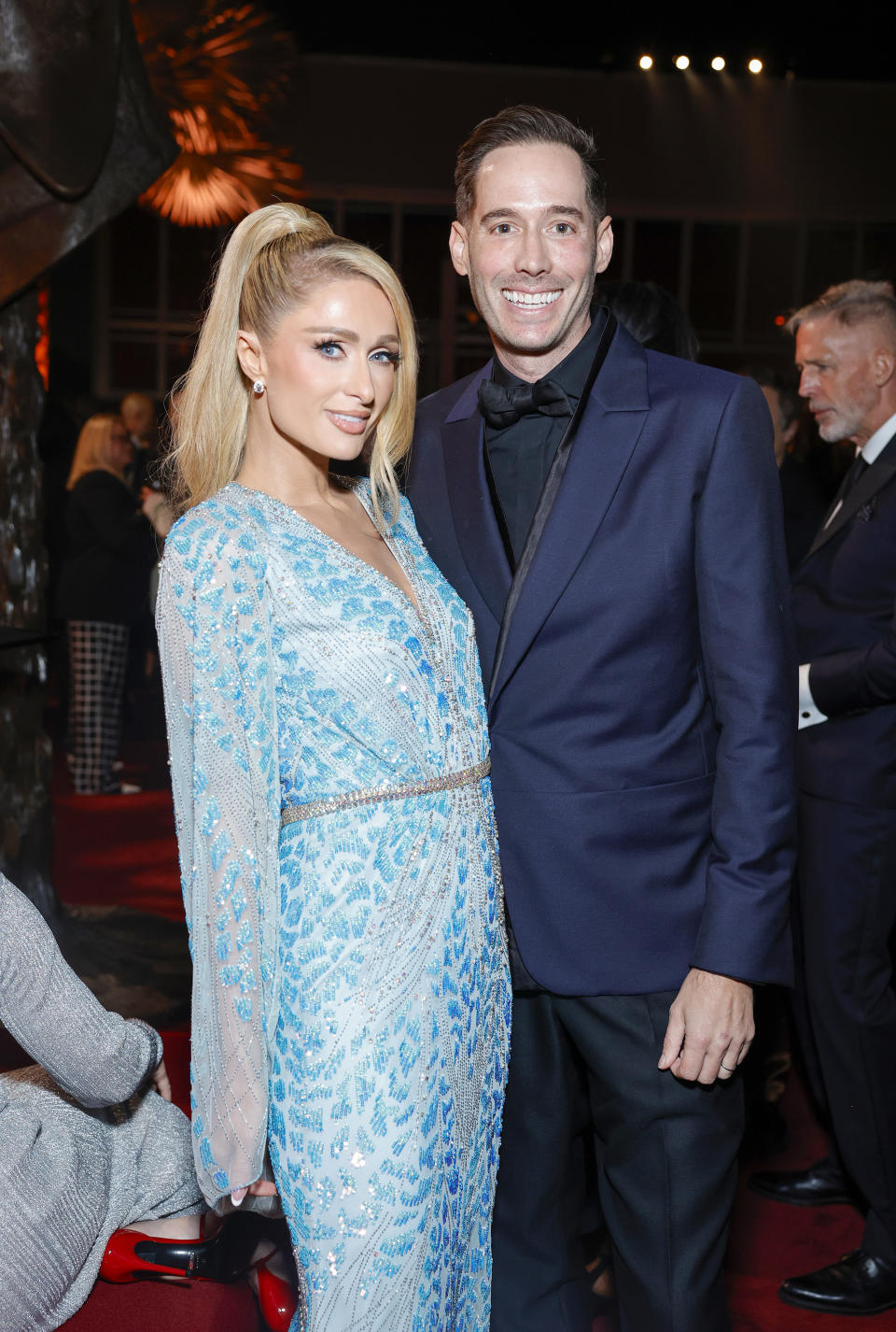 LOS ANGELES, CALIFORNIA - NOVEMBER 04: (L-R) Paris Hilton and LACMA Trustee Carter Reum attend the 2023 LACMA Art+Film Gala, Presented By Gucci at Los Angeles County Museum of Art on November 04, 2023 in Los Angeles, California. (Photo by Stefanie Keenan/Getty Images for LACMA)