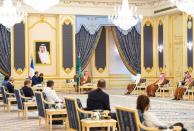 Saudi Crown Prince, Mohammed bin Salman, receives French President Emmanuel Macron in Jeddah, Saudi Arabia