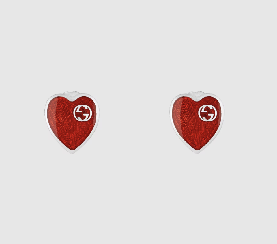 2) Gucci Heart earrings with Interlocking G