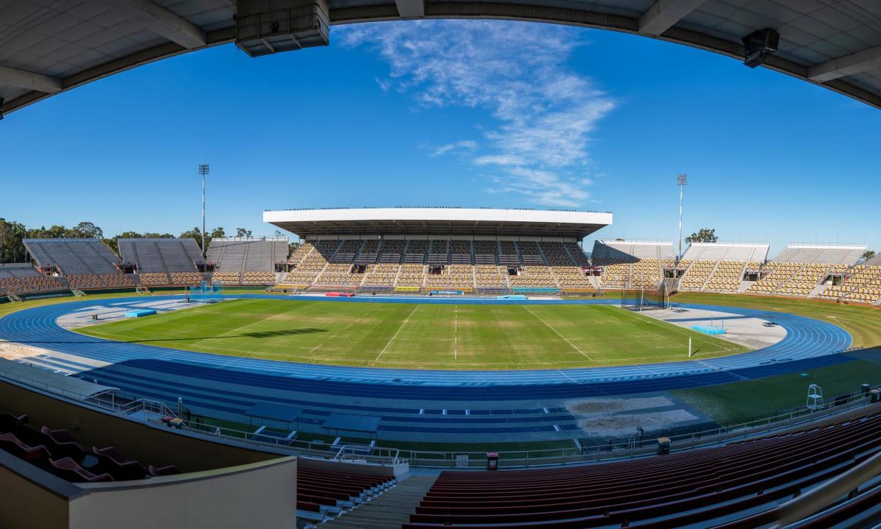 <span>The suburban, 1980s-era Queensland Sport and Athletic Centre.</span><span>Photograph: Mark Button/Supplied by QSAC</span>