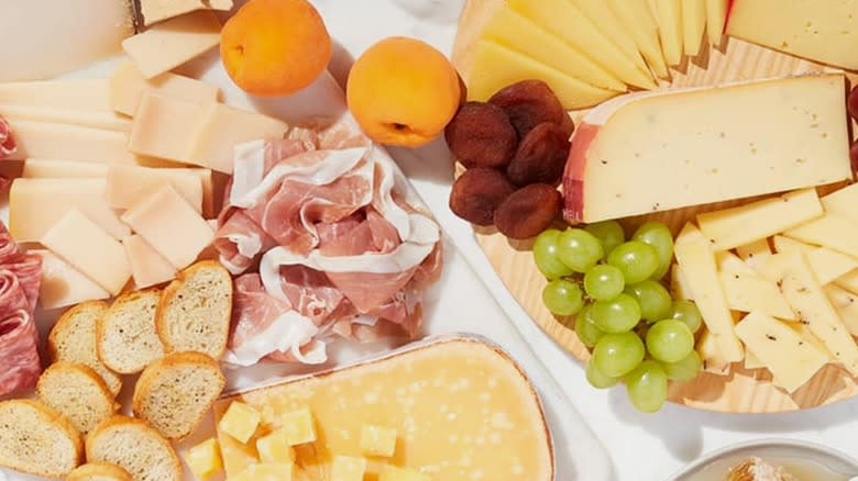 Cheese and meat platter