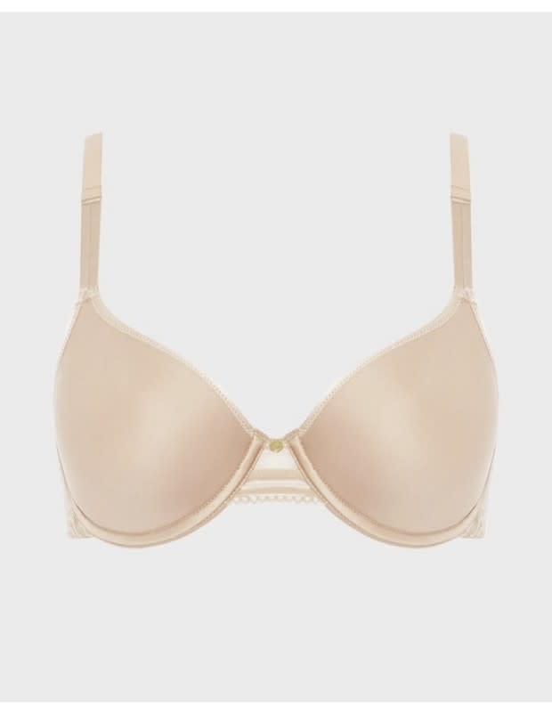 Chantelle C Jolie Memory Foam T-Shirt Bra in Rose, $78, <a href="https://rstyle.me/+lF3DcJi5265tdm8yPxBGWg" rel="nofollow noopener" target="_blank" data-ylk="slk:available here;elm:context_link;itc:0;sec:content-canvas" class="link ">available here</a>