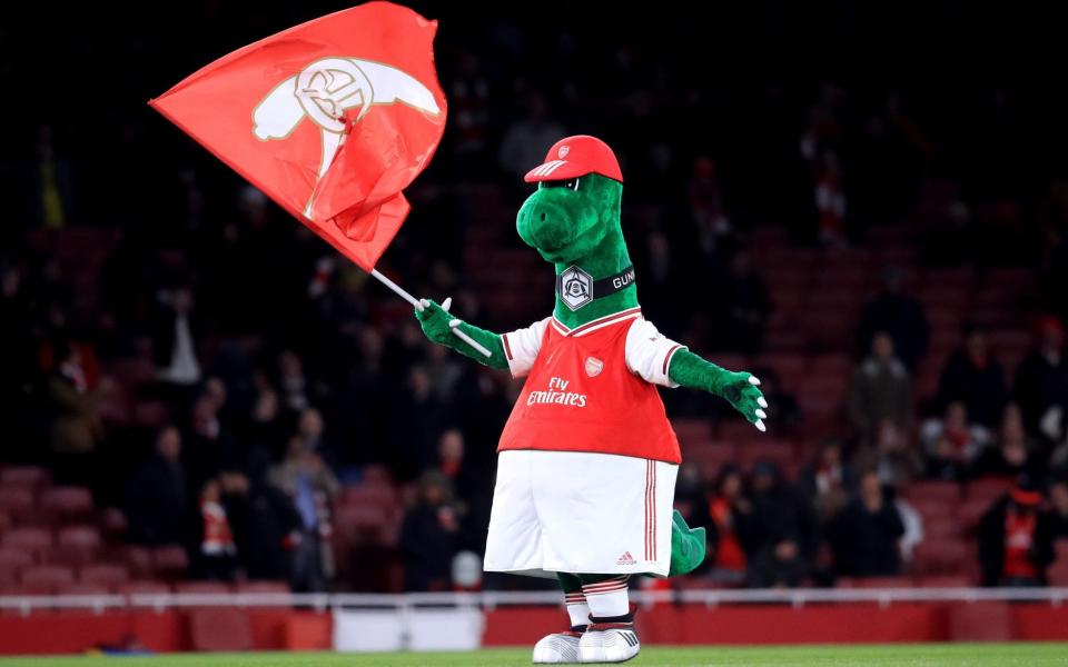 Arsenal’s legendary Gunnersaurus Rex - PA