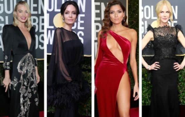 It was a blackout on the red carpet this year except for a few brave celebs who chose to wear a different colour. Source: Getty