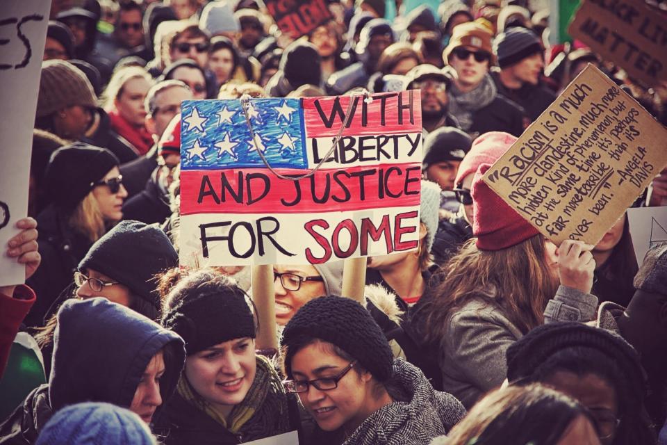 Thousands gather in Washington Square park in New York City on Saturday, Dec. 13, 2014. 