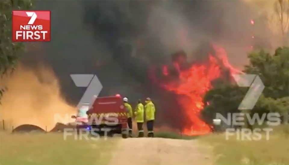 Strong winds have been fanning the flames. Source: 7 News