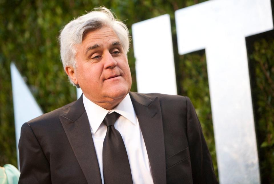 It comes two months after Jay Leno was involved in a car fire that left him with serious burns (AFP via Getty Images)