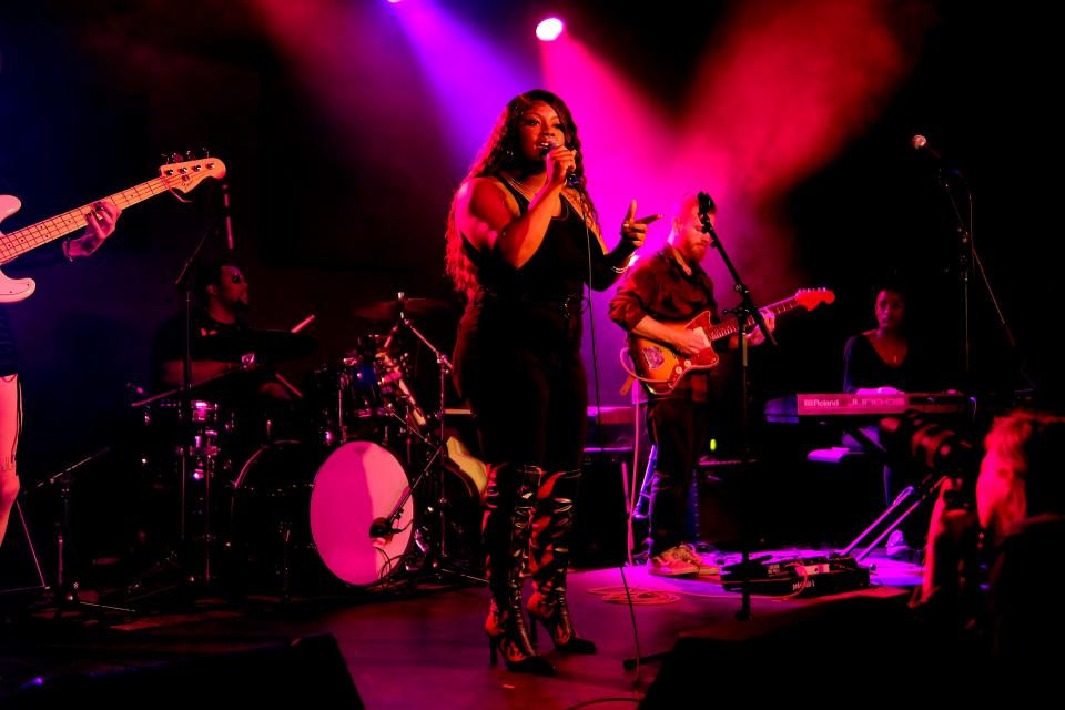 Nia Mone performs during the first concert at Beer City Music Hall in Oklahoma City Thursday, March 31, 2022.