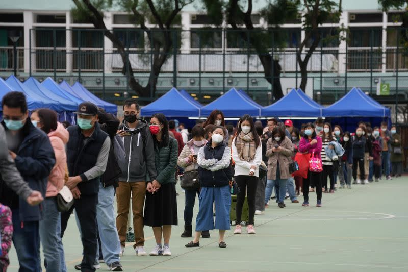 Testing centre for the coronavirus disease (COVID-19) in Hong Kong