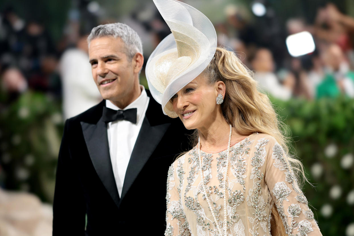 Andy Cohen and Sarah Jessica Parker attend The 2024 Met Gala Celebrating 