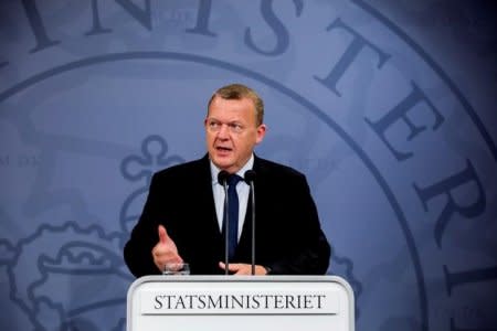 Danish Prime Minister Lars Loekke Rasmussen speaks to the media after Britain's vote to leave the European Union, in Copenhagen, Denmark June 24, 2016.  Scanpix Denmark/Uffe Weng/via REUTERS