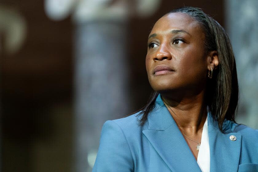 Laphonza Butler during her swearing-in ceremony to the U.S. Senate at Capitol Hill in Washington D.C. on Oct. 3, 2023