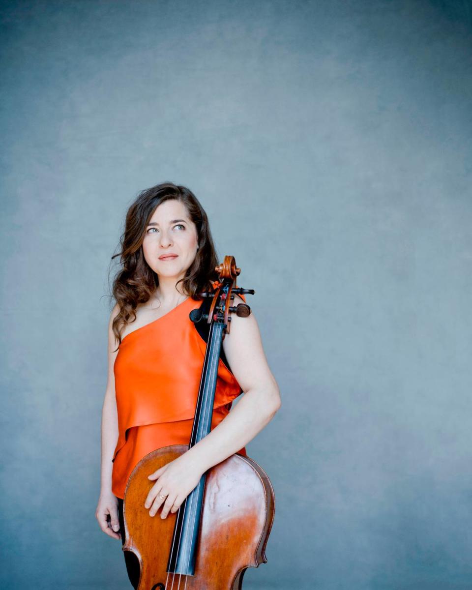 Alisa Weilerstein performs with Detroit Symphony Orchestra at the Arsht Center on Feb. 15, 2024.