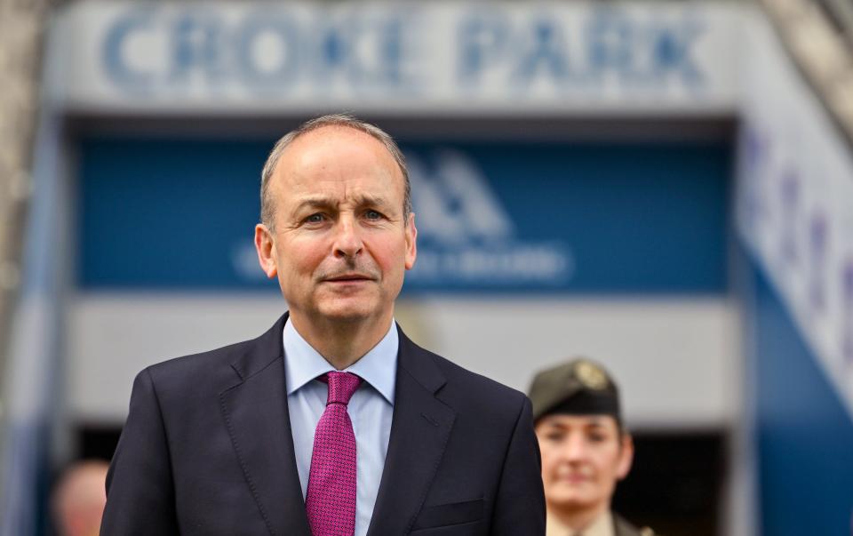 Micheál Martin at the TG4 All-Ireland Ladies Football Senior Championship Final match.