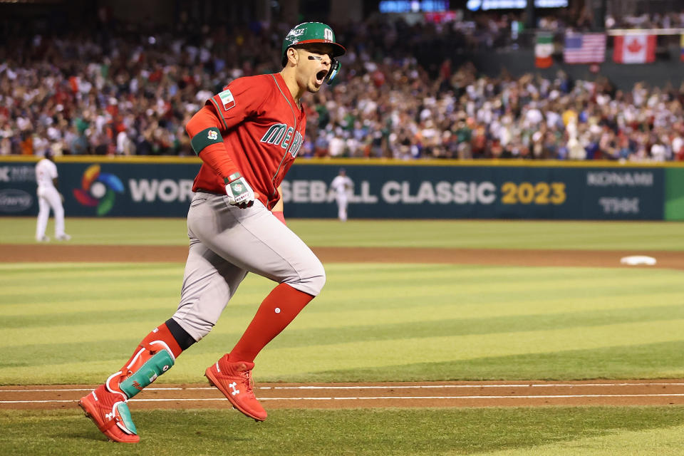 Joey Meneses在經典賽C組預賽對美國之戰雙響。（Photo by Christian Petersen/Getty Images）