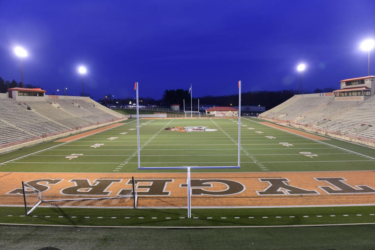 Mansfield's Arlin Field will host the Division I state semifinal playoff football game between Lakewood St. Edward and Gahanna Lincoln on Friday night.