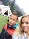 When we saw <a href="http://celebritybabies.people.com/2016/07/20/reese-witherspoon-son-deacon-hiking-trip/" rel="nofollow noopener" target="_blank" data-ylk="slk:this selfie;elm:context_link;itc:0;sec:content-canvas" class="link ">this selfie</a> from Witherspoon's Instragram of herself and her son, our first thought was, "How did we miss this new Snapchat filter where you can pose with a younger version of yourself?!"