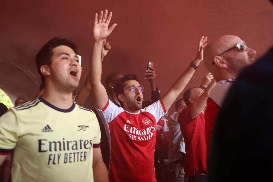 Arsenal fans retained their good spirit on Sunday (Getty Images)