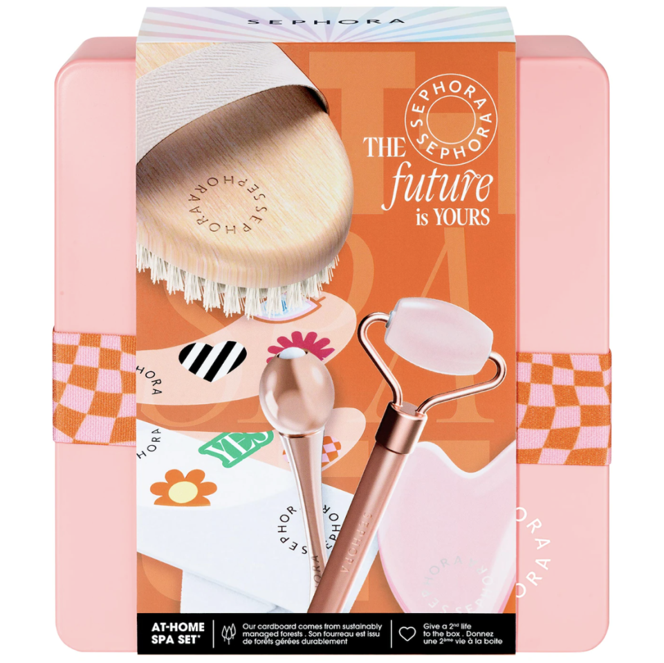 <p><a href="https://go.redirectingat.com?id=74968X1596630&url=https%3A%2F%2Fwww.sephora.com%2Fproduct%2Fat-home-spa-set-P509030&sref=https%3A%2F%2F" rel="nofollow noopener" target="_blank" data-ylk="slk:Shop Now;elm:context_link;itc:0;sec:content-canvas" class="link ">Shop Now</a></p><p>At Home Spa Set</p><p>$28.00</p><span class="copyright">Sephora </span>