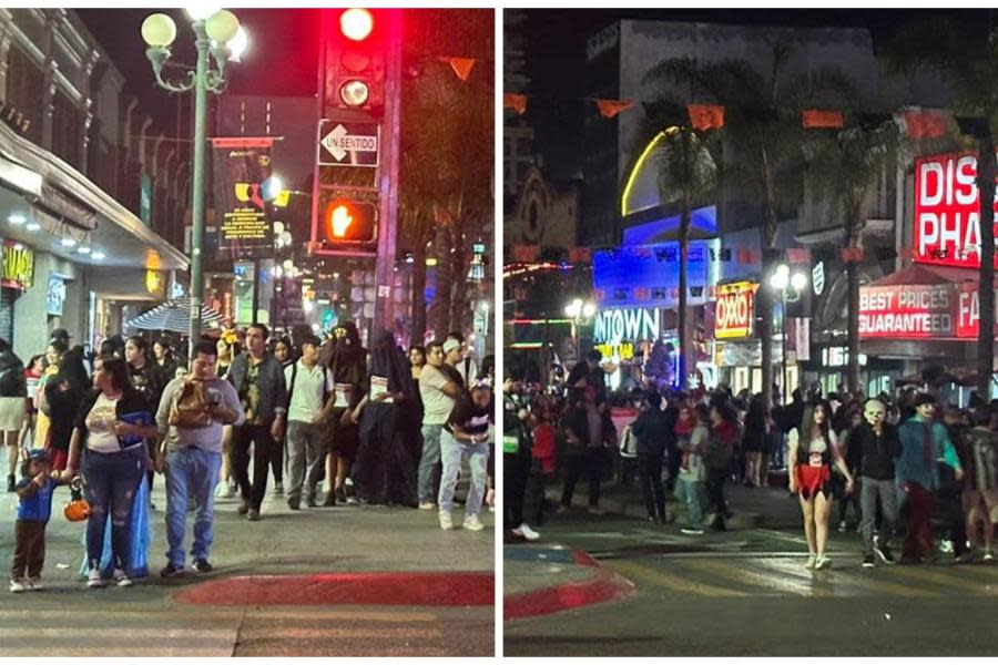 Tijuana en disfraces: La Avenida Revolución se Ilumina en noche de Halloween