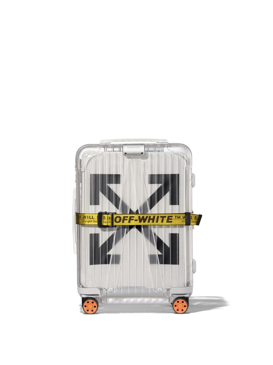 Virgil Abloh is debuting the new cases through a luggage-carousel “exhibit.”