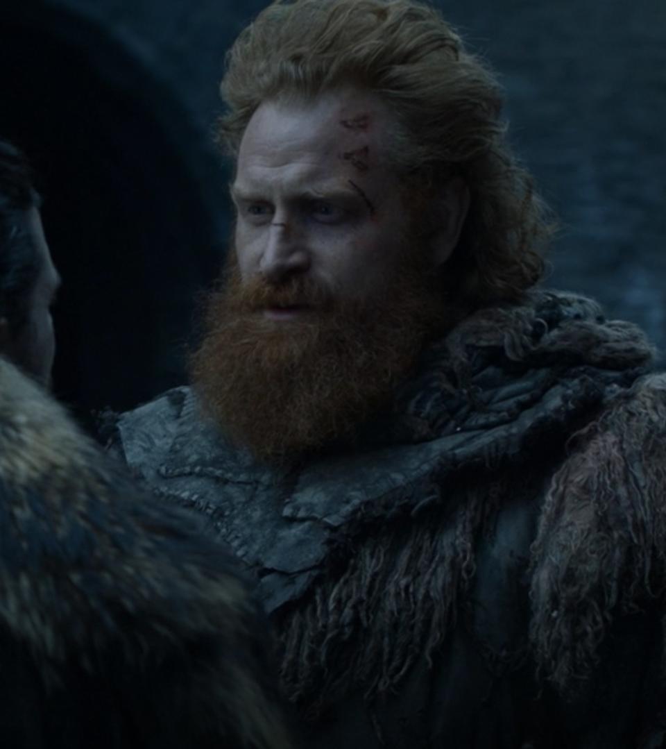 Kristofer Hivju as Tormund has a discussion with Jon Snow in Season 8, Episode 4 of "Game of Thrones," "The Last of the Starks"