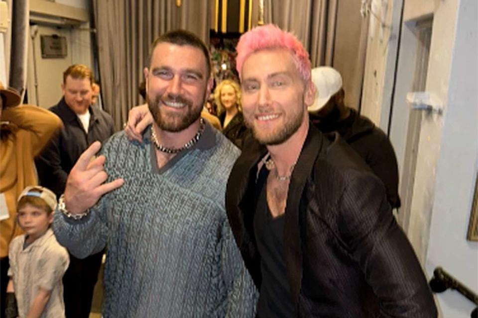 <p>lance bass/instagram</p> (L-R) Travis Kelce, Lance Bass