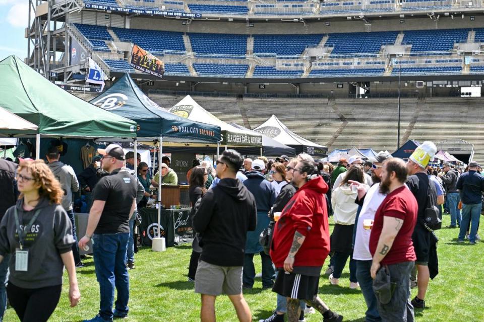 More than 3,000 people and 70 breweries took part in Saturday’s Hoppy Valley Brewers Fest at Beaver Stadium. Jeff Shomo/For the CDT