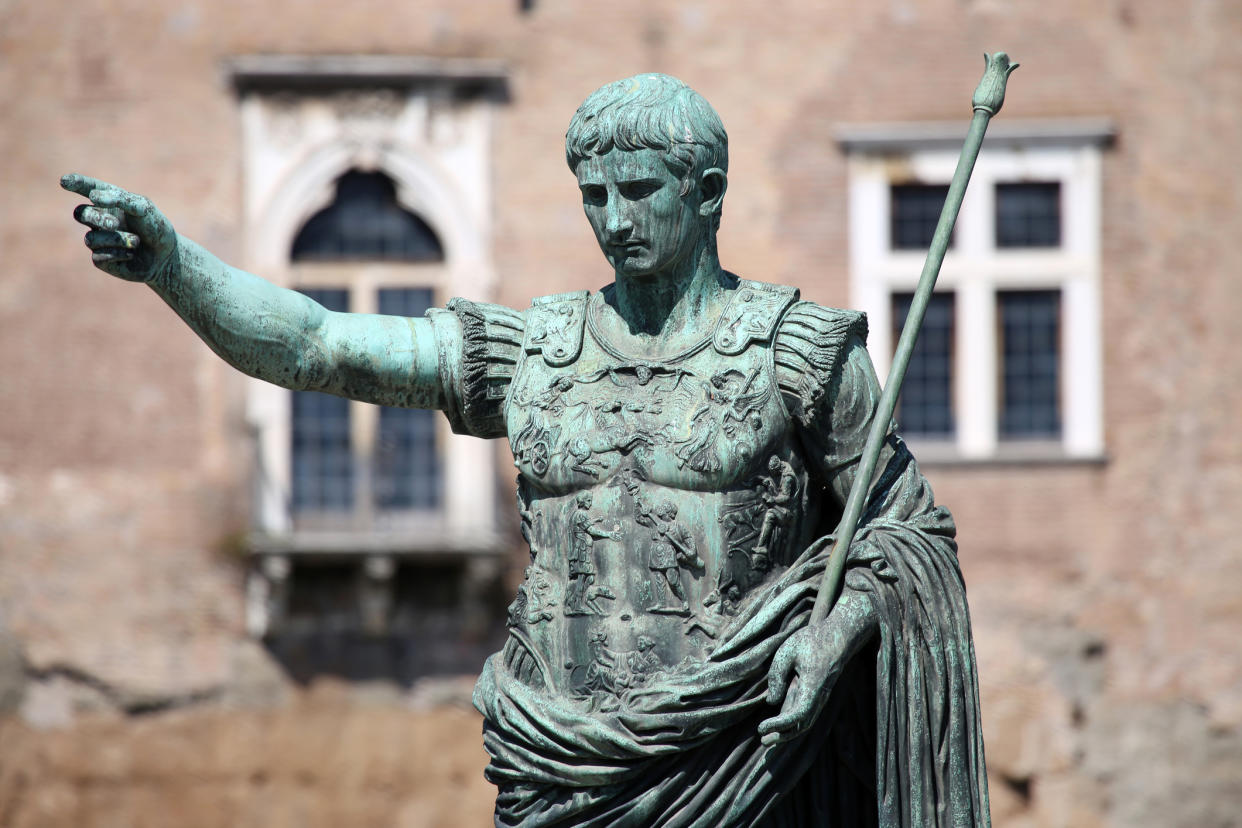  A statue of Roman emperor Augustus. 