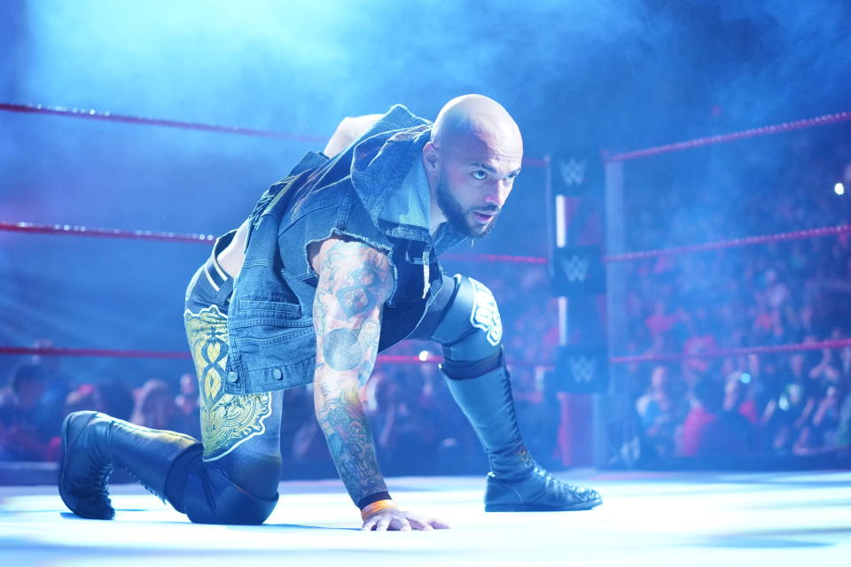 WWE star Ricochet performs during an episode of "Monday Night Raw." (Photo courtesy of WWE)