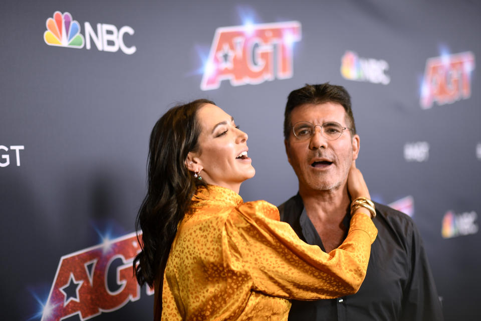 HOLLYWOOD, CALIFORNIA - SEPTEMBER 17: Lauren Silverman, Simon Cowell attend "America's Got Talent" Season 14 Live Show Red Carpet at Dolby Theatre on September 17, 2019 in Hollywood, California. (Photo by Frazer Harrison/Getty Images)