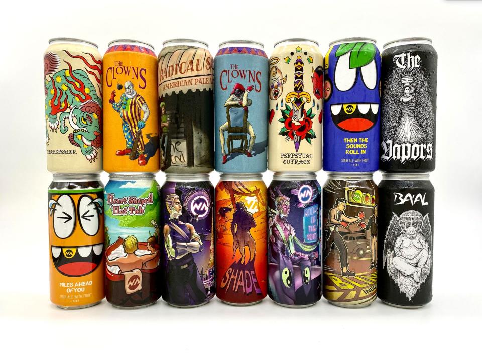 Wilmington's New Anthem Beer Project has collaborated with multiple local artists on designs for their beer cans.