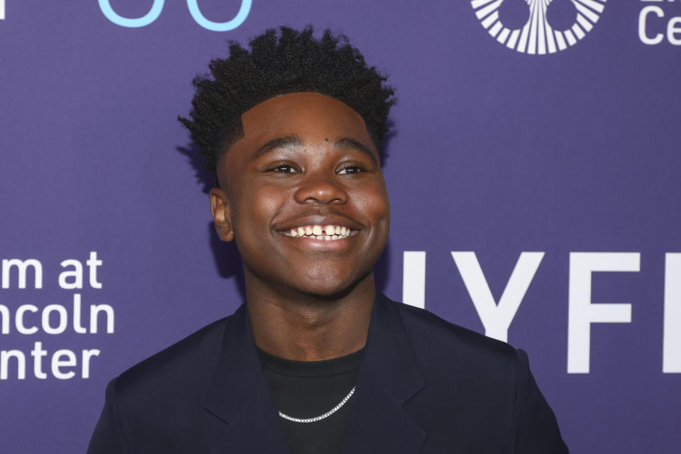 Actor Jalyn Hall attends the premiere of "Till" at Alice Tully Hall during the 60th New York Film Festival on Saturday, Oct. 1, 2022, in New York. (Photo by Andy Kropa/Invision/AP)