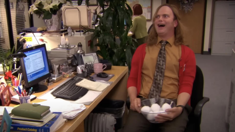 Dwight Surprises Jim With A Sneak Snowball Attack