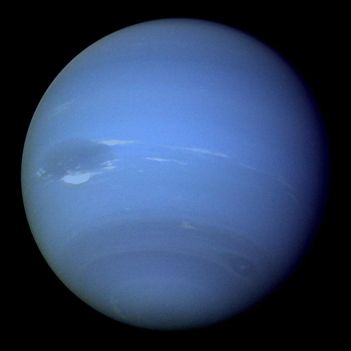 A picture shows the blue Neptune in full.