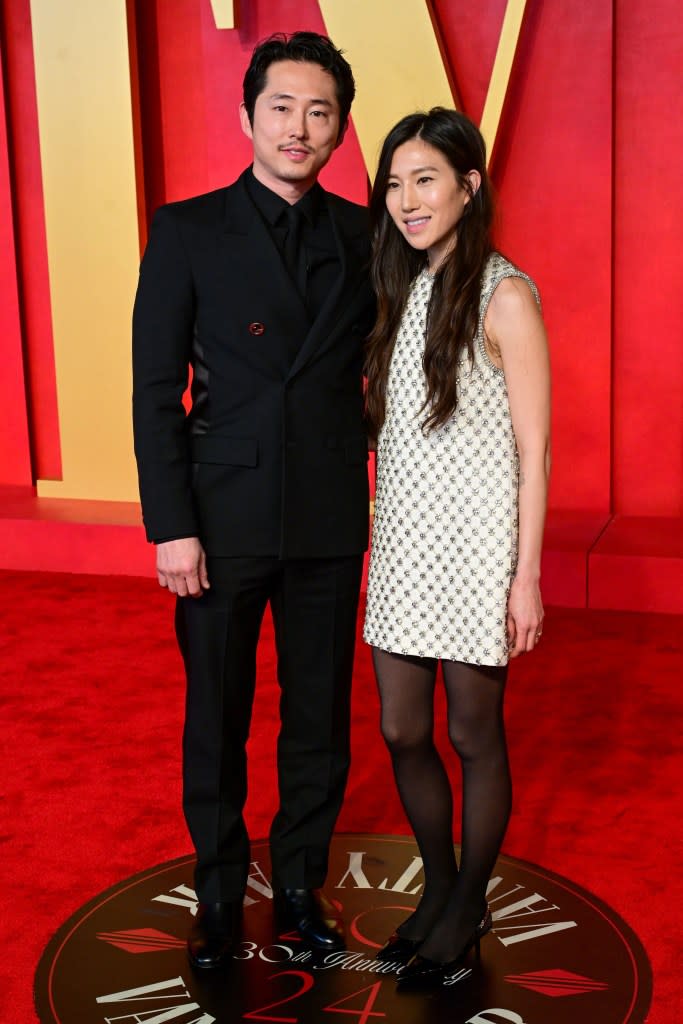 Steven Yeun and Joana Pak Vanity Fair Oscar Party, Arrivals, Los Angeles, California, USA - 10 Mar 2024