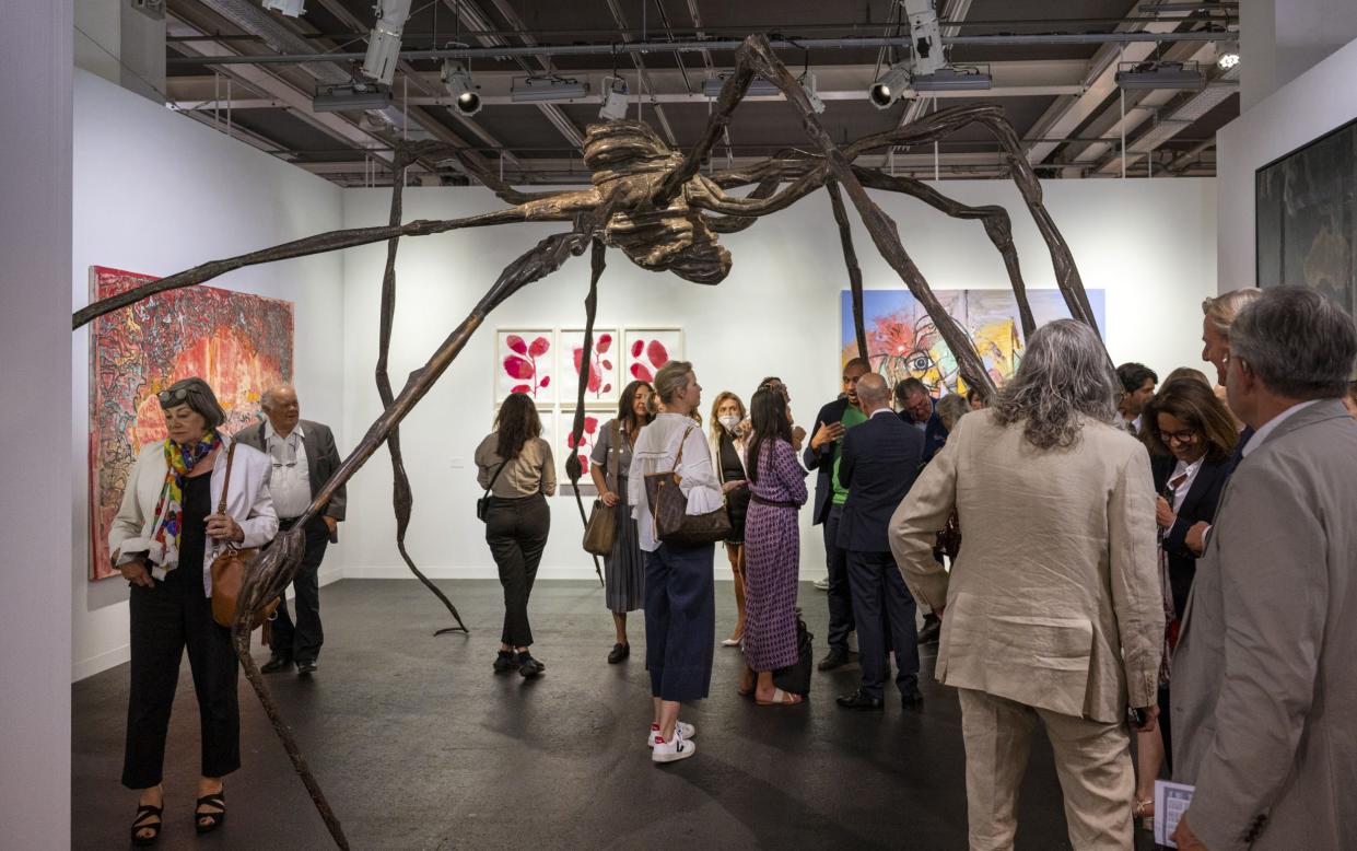 Spider by French-American artist Louise Bourgeois on display at Art Basel - EPA