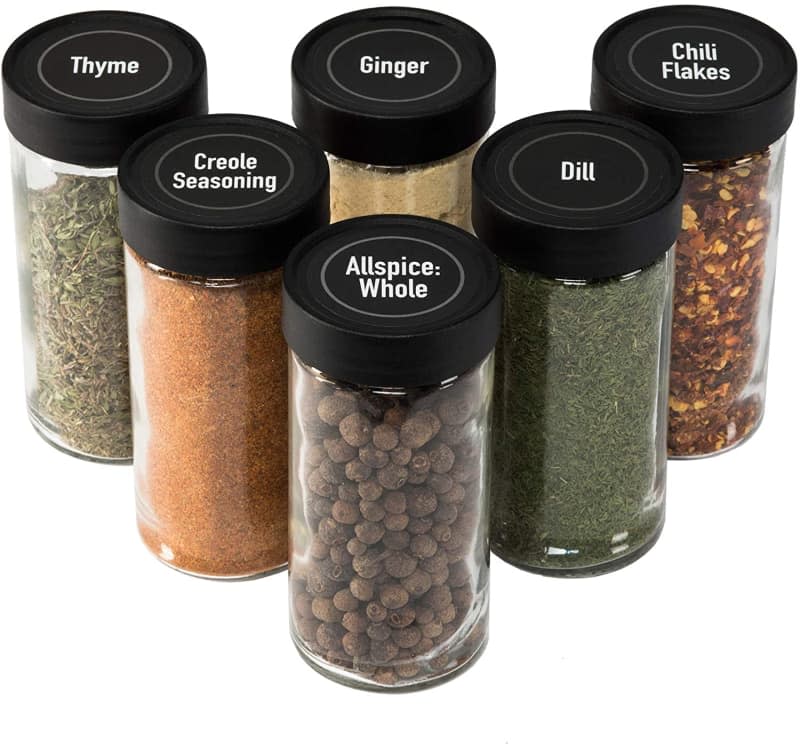 AllSpice Glass Spice Jars