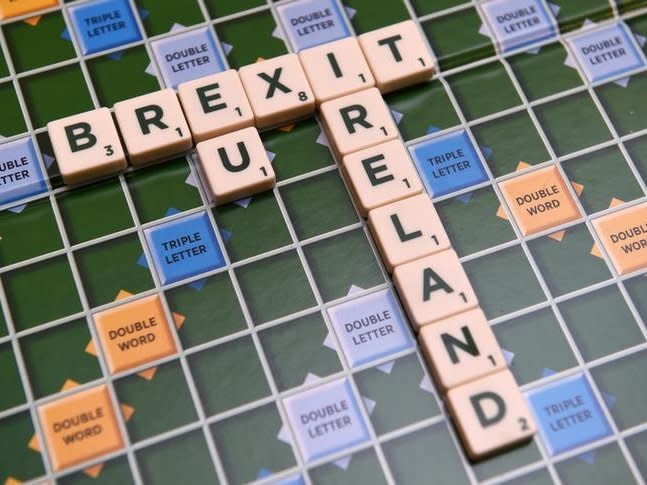 A scrabble board spells out Brexit in Dublin, Ireland May 4 2016. REUTERS/Clodagh Kilcoyne