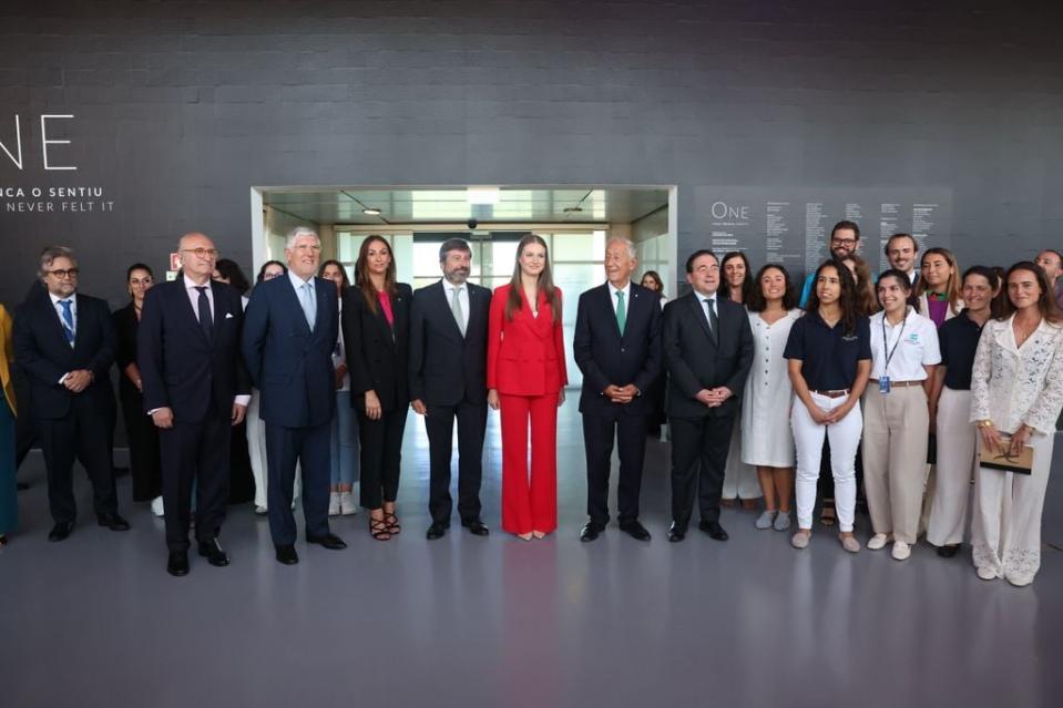 Foto de familia en el Oceanario de Lisboa