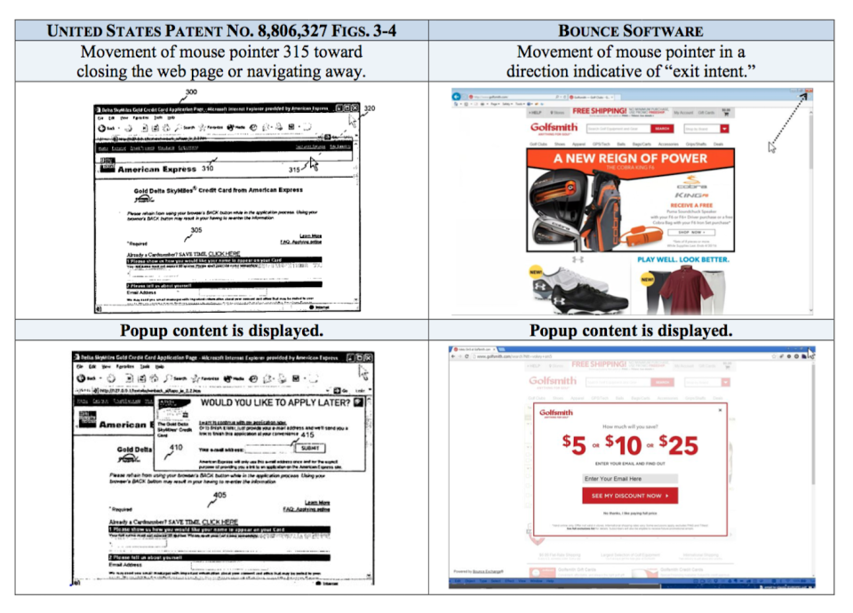 yieldify bounce exchange patent lawsuit troll