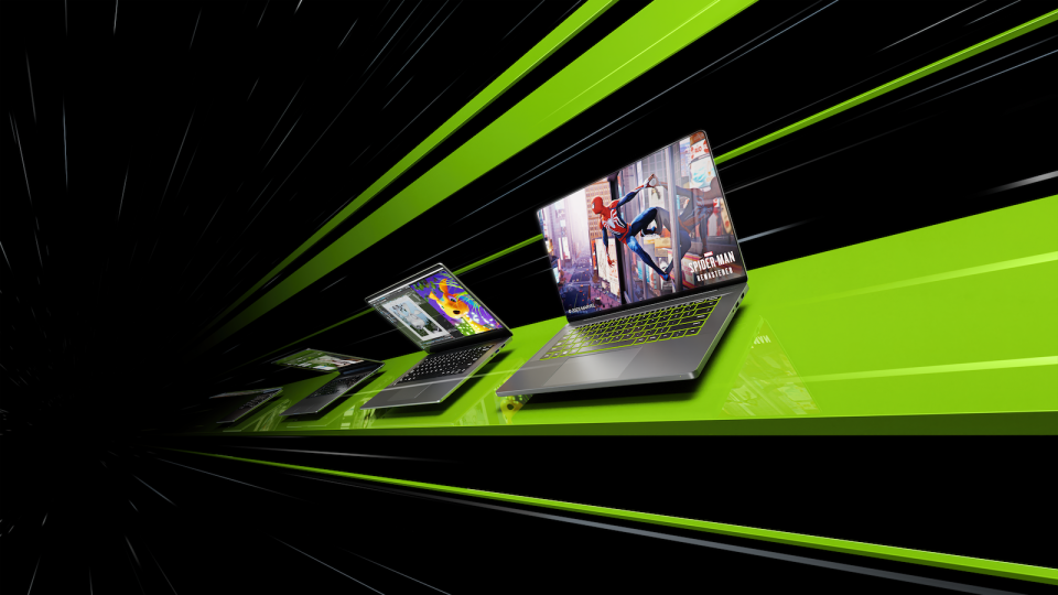 Nvidia debuted a slew of new laptop graphics cards at CES 2023. (Image: Nvidia)