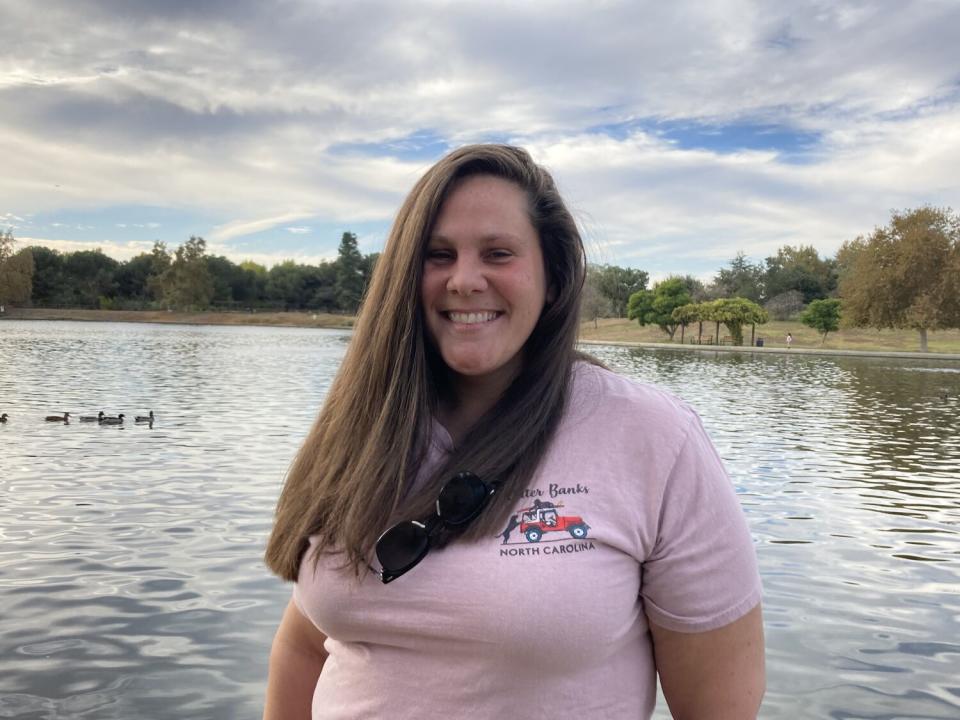 Brittany Crawley, 35, of Sherman Oaks, at Lake Balboa/Anthony C. Beilenson Park on Oct. 28.