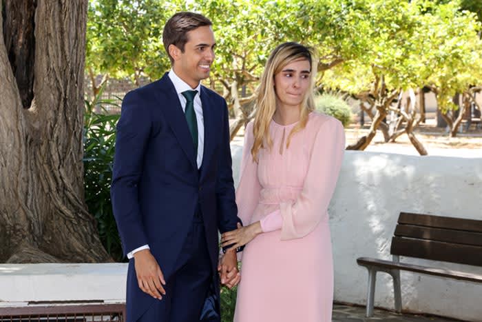 Lorenzo García Campoy en su boda con su hermana Berta